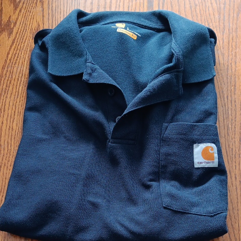 Carhartt Men's Navy Polo Shirt